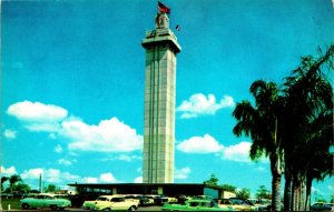 Citrus Tower From Below Classic Cars Claremont Florida FL UNP Chrome Postcard