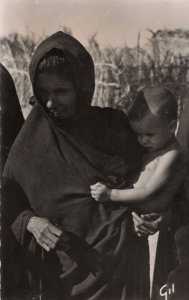 Mauritanie Type Of Femme Mother & Child Old RPC Arab Postcard