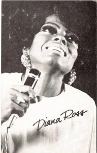 Motown Singer & Actress DIANA ROSS~Musical Group SUPREMES  B&W Penny Arcade Card