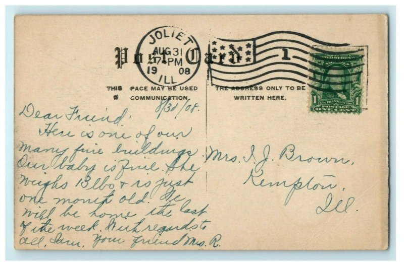 1908 Guardian Angels Home Joliet Illinois IL Posted Antique Postcard