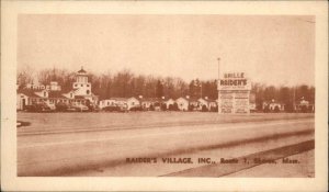 Sharon MA Raider's Village c1950 Postcard B&W