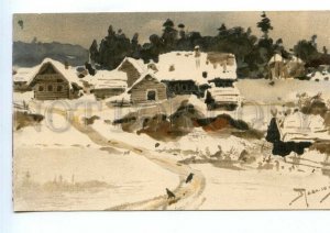 499187 POLENOV Winter Village RUSSIA St.Eugenie Red Cross 1904 year