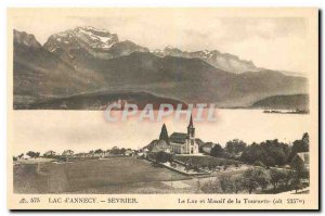 Old postcard Sevrier Lake Annecy Lake and the Massif de la Tournette