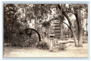 Water Wheel Pagoda Japanese Garden Clearwater FL Real Photo RPPC Postcard P141