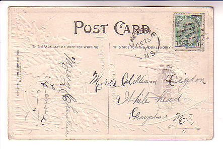 Church with Snow, Christmas Greetings,  Used 1911 Nova Scotia Cancel