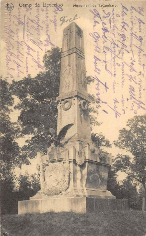 B107572 Belgium Camp de Beverloo Monument de Tacambaro real photo uk