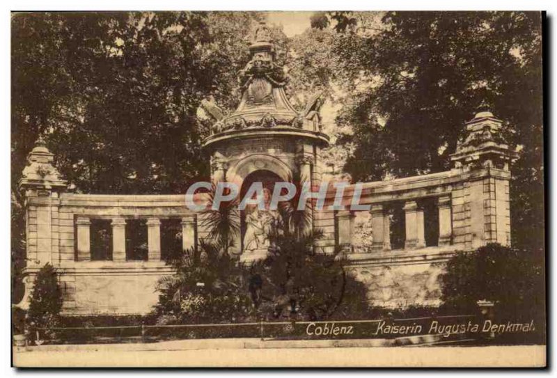 Old Postcard Koblenz Kaiserin Augusta Denkmal