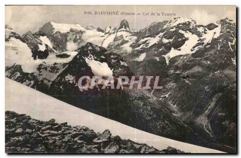 Old Postcard Dauphine Oisans the Col Temple