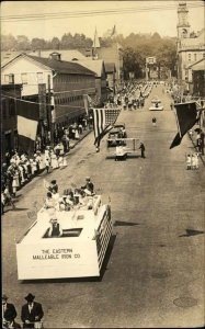 Naugatuck Connecticut CT Parade Eastern Malleable Iron Co Real Photo Postcard