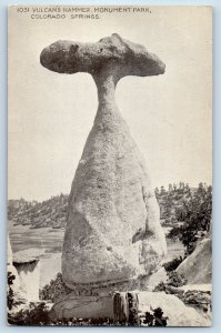 1940 Colorado Springs CO Vintage Postcard Vulcans Hammer Monument Park Unposted