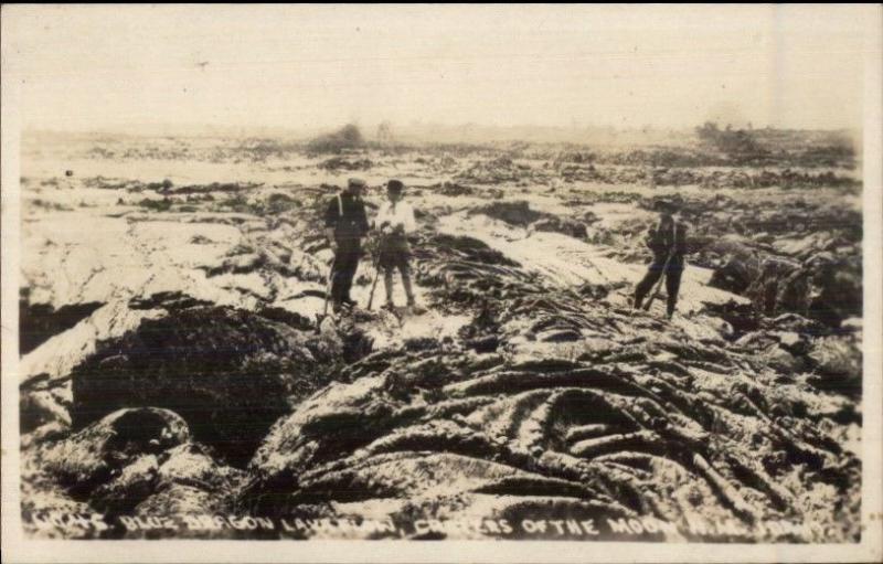 Craters of the Moon Blue Dragon Lava Flow c1910 Real Photo Postcard