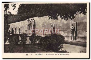 Postcard Old Geneva Reformation Monument