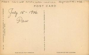 Albertype 1920s Native American Indian Plymouth Massachusetts Burbank 5855