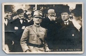 MUSSOLINI VISIT TO MILAN ITALIAN 1934 VINTAGE REAL PHOTO POSTCARD RPPC