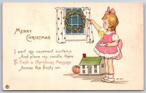 MEP~Margaret Evans Price Christmas~Girl Parts Curtain For Candle~Stecher 656E