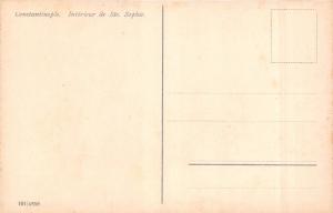 CONSTANTINOPLE TURKEY INTERIEUR de STE SOPHIE POSTCARD