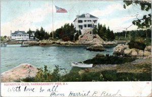 Postcard RI - Squantum Club, Narragansett Pier