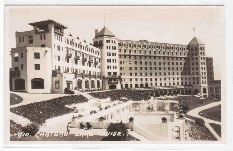 Chateau Lake Louise Banff Alberta Canada 1950 RPPC Real Photo postcard