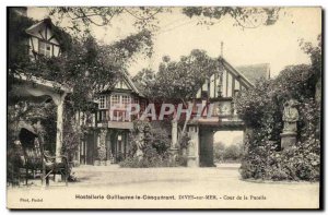 Old Postcard Hostellerie William the Conqueror Dives sur Mer Backyard of the ...