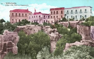 Vintage Postcard 1910's View of Hotel Villa Politi ai Cappucci Siracusa Italy IT