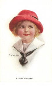 C. W.Barber. A little gentleman Lovely old vintage English postcard