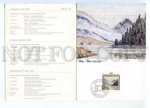 440833 Liechtenstein 1983 set First Day maximum cards Anton Ender landscapes