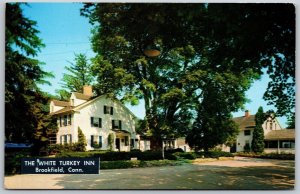 Vtg Brookfield Connecticut CT White Turkey Inn Restaurant 1950s View Postcard