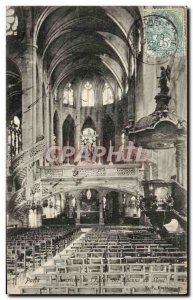 Old Postcard Paris Interior of the Church of St. Etienne du Mont