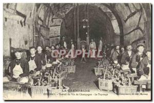 Old Postcard Folklore Wine Vineyards Epernay Champagne Labor champagne The ta...