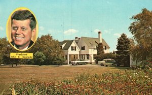 Vintage Postcard President Kennedy Summer Home Hyannisport Massachusetts MA