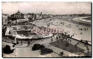Old Postcard Les Sables D & # 39Olonne View of the embankment and the pool