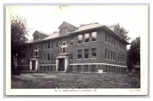 High School Building Cambridge Illinois IL UNP DB Postcard Y2