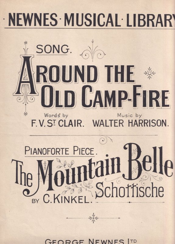 Around The Old Camp Fire Walter Harrison Military Frontline Sheet Music