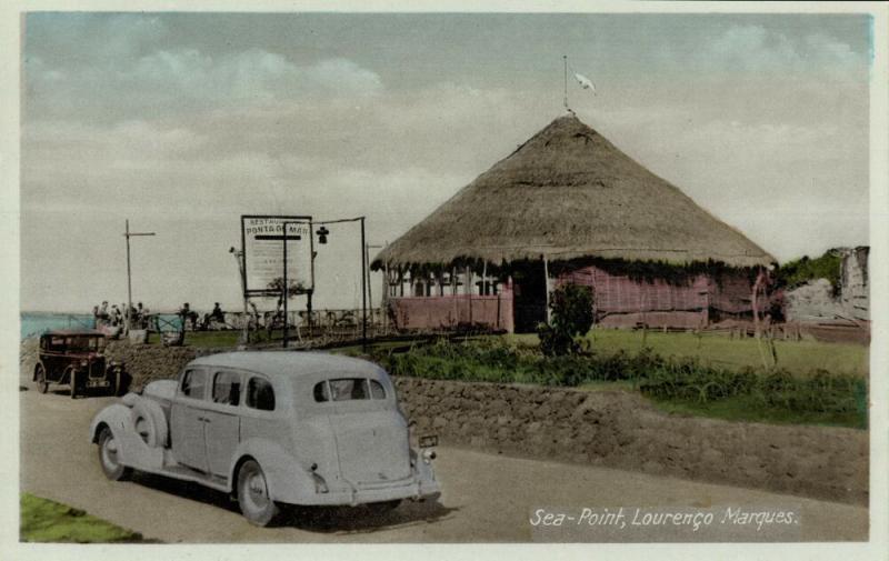 mozambique, LOURENÇO MARQUES, Sea-Point, Car (1930s) Postcard