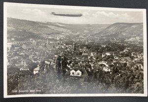 Mint Germany Real Picture Postcard Graf Zeppelin Over Jena