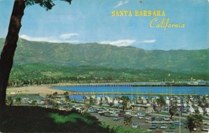 1968 Boats Docked in Yacht Harbor Santa Barbara Ca. Postcard 2R3-524 