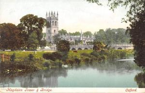 uk21380 magdalen tower and bridge  oxford  uk