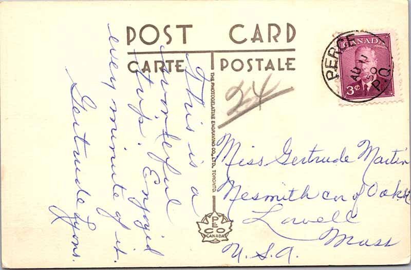 Postcard ROAD SCENE Perce Quebec QC AK5234