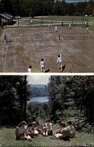 Sharon CT Silver Lake Congregational Ctr Study Group Tennis Vintage Postcard