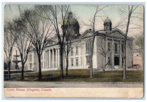 c1910 Side and Entrance View Court House Kingston Canada Posted Antique Postcard