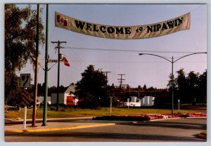 Street Banner, Welcome To Nipawin Saskatchewan Canada, Photo Postcard