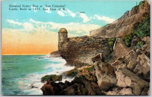 Haunted Sentry Box at San Cristobal Castle San Juan Puerto Rico PR Postcard