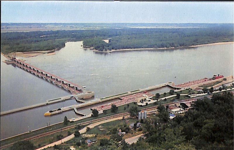 Lock & Dam Lookout Point New Orleans and St. Paul at Clarksville, Missouri Mint