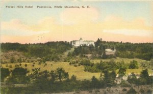 Franconia White Mts New Hampshire Hand Colored Forest Hotel Postcard 21-1551