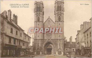 Old Postcard Chalon sur Saone Cathedrale St Vincent