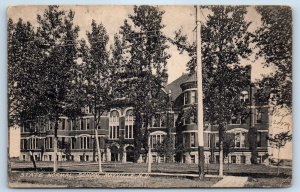 1909 Mayville North Dakota ND Vintage Postcard State Normal Exterior Building