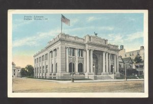 DALLAS TEXAS PUBLIC LIBRARY FLAG FLYING VINTAGE POSTCARD