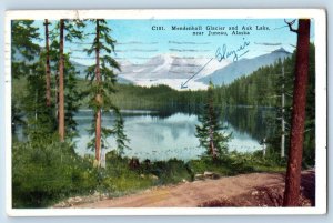 Juneau Alaska AK Postcard Mendenhall Glacier Auk Lake Scenic View 1936 Vintage