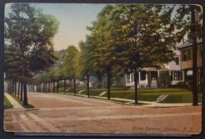 Passaic, NJ - Grove Terrace - 1910 Flag Cancel