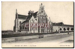 Old Postcard Bourg Church Facade